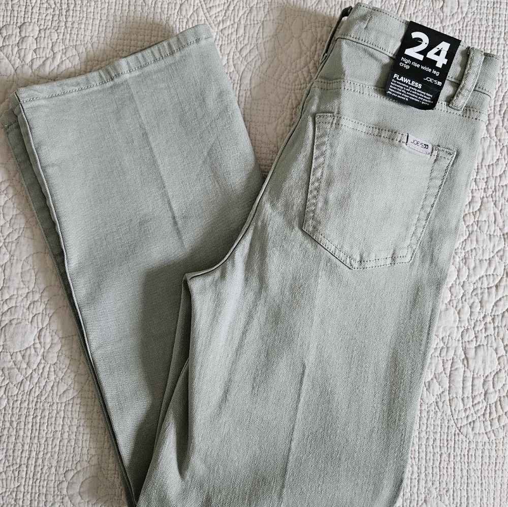 Joe's Jeans high-rise wide leg crop jeans women's size 24